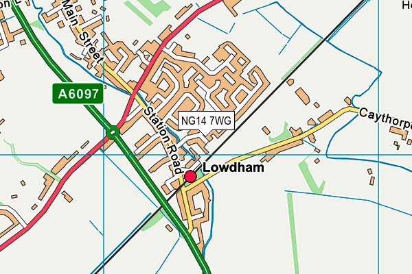 NG14 7WG map - OS VectorMap District (Ordnance Survey)