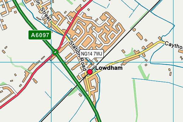 NG14 7WJ map - OS VectorMap District (Ordnance Survey) NG14 7WJ map - OS VectorMap District (Ordnance Survey)
