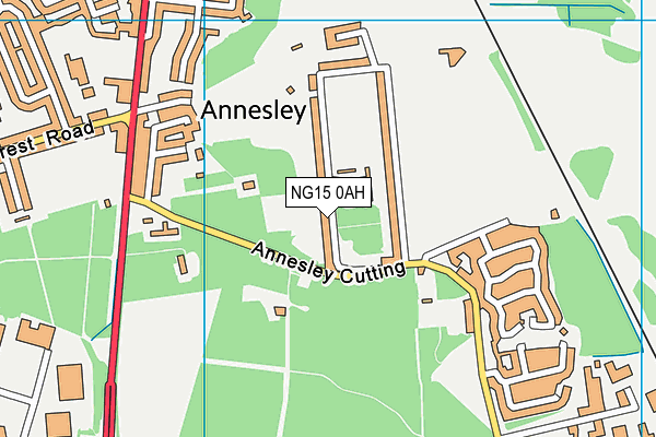 NG15 0AH map - OS VectorMap District (Ordnance Survey) NG15 0AH map - OS VectorMap District (Ordnance Survey)