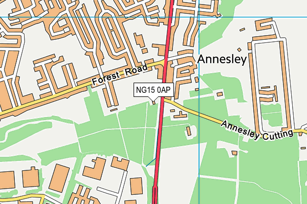 NG15 0AP map - OS VectorMap District (Ordnance Survey) NG15 0AP map - OS VectorMap District (Ordnance Survey)