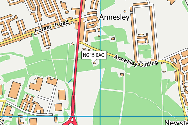NG15 0AQ map - OS VectorMap District (Ordnance Survey)