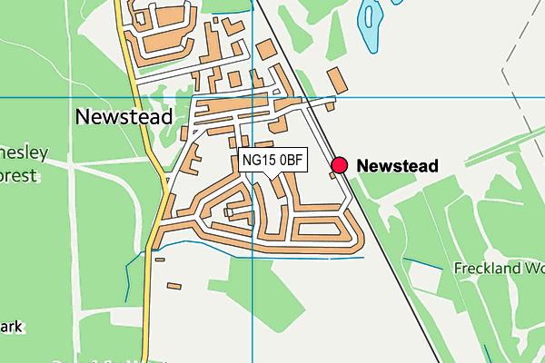 NG15 0BF map - OS VectorMap District (Ordnance Survey) NG15 0BF map - OS VectorMap District (Ordnance Survey)