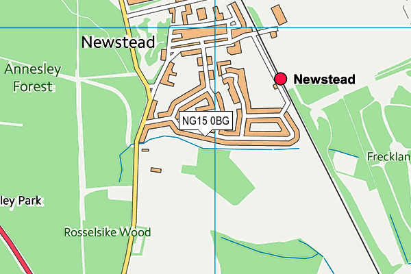 NG15 0BG map - OS VectorMap District (Ordnance Survey) NG15 0BG map - OS VectorMap District (Ordnance Survey)