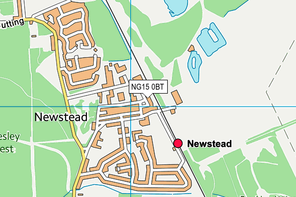 NG15 0BT map - OS VectorMap District (Ordnance Survey) NG15 0BT map - OS VectorMap District (Ordnance Survey)