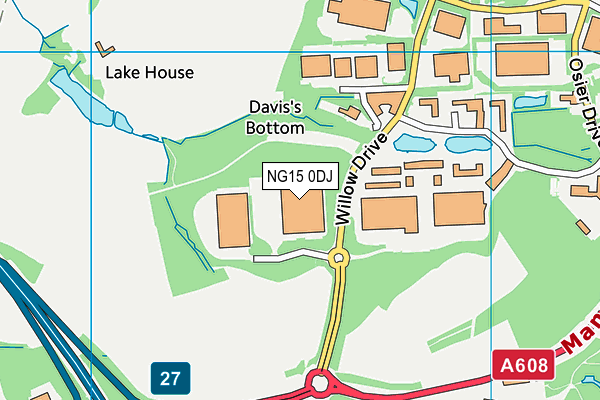 NG15 0DJ map - OS VectorMap District (Ordnance Survey) NG15 0DJ map - OS VectorMap District (Ordnance Survey)