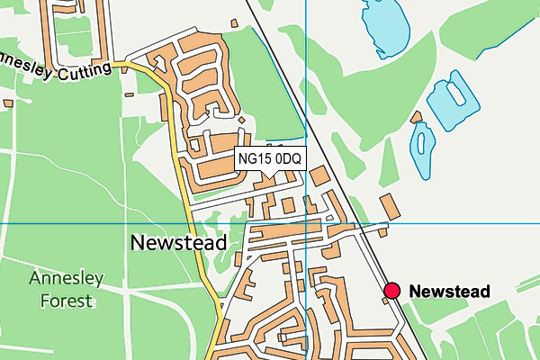 NG15 0DQ map - OS VectorMap District (Ordnance Survey)