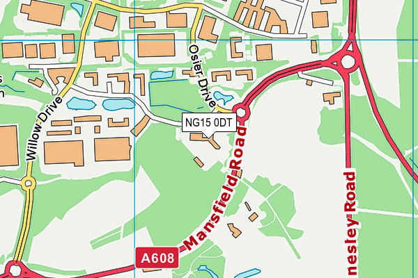 NG15 0DT map - OS VectorMap District (Ordnance Survey) NG15 0DT map - OS VectorMap District (Ordnance Survey)