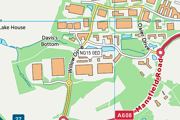 NG15 0ED map - OS VectorMap District (Ordnance Survey) NG15 0ED map - OS VectorMap District (Ordnance Survey)