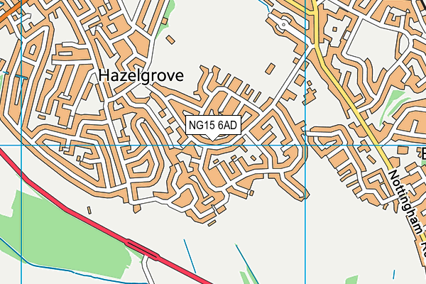 NG15 6AD map - OS VectorMap District (Ordnance Survey) NG15 6AD map - OS VectorMap District (Ordnance Survey)
