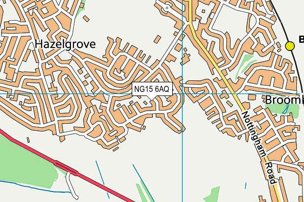 NG15 6AQ map - OS VectorMap District (Ordnance Survey) NG15 6AQ map - OS VectorMap District (Ordnance Survey)