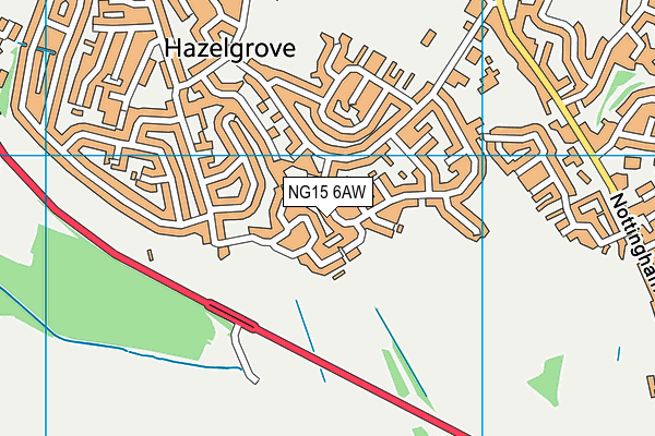 NG15 6AW map - OS VectorMap District (Ordnance Survey) NG15 6AW map - OS VectorMap District (Ordnance Survey)