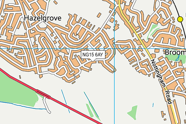 NG15 6AY map - OS VectorMap District (Ordnance Survey) NG15 6AY map - OS VectorMap District (Ordnance Survey)