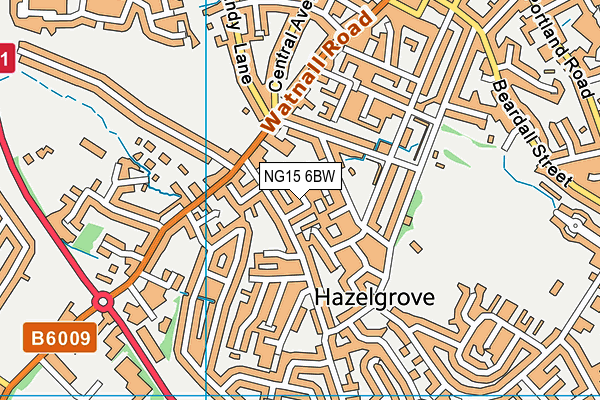 NG15 6BW map - OS VectorMap District (Ordnance Survey) NG15 6BW map - OS VectorMap District (Ordnance Survey)