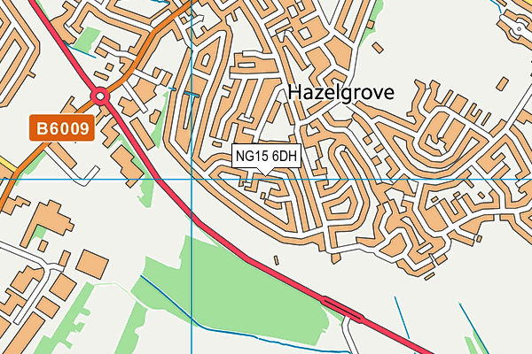 NG15 6DH map - OS VectorMap District (Ordnance Survey)
