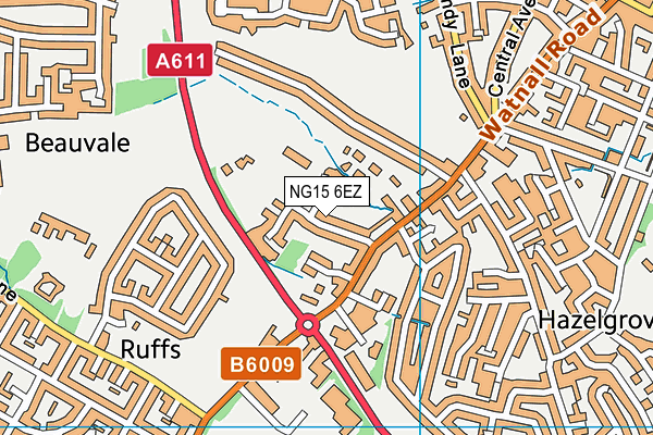 NG15 6EZ map - OS VectorMap District (Ordnance Survey) NG15 6EZ map - OS VectorMap District (Ordnance Survey)