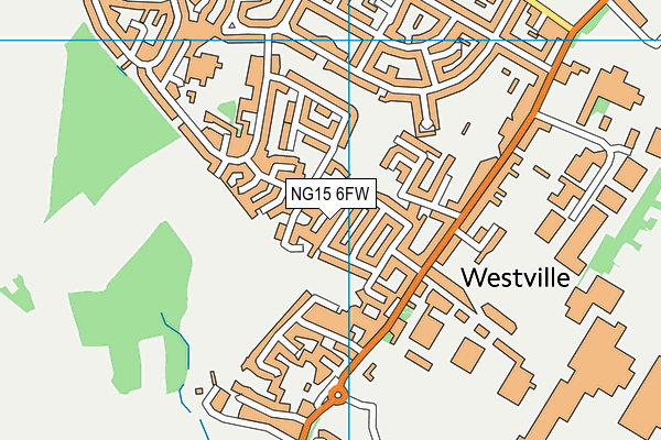 NG15 6FW map - OS VectorMap District (Ordnance Survey) NG15 6FW map - OS VectorMap District (Ordnance Survey)