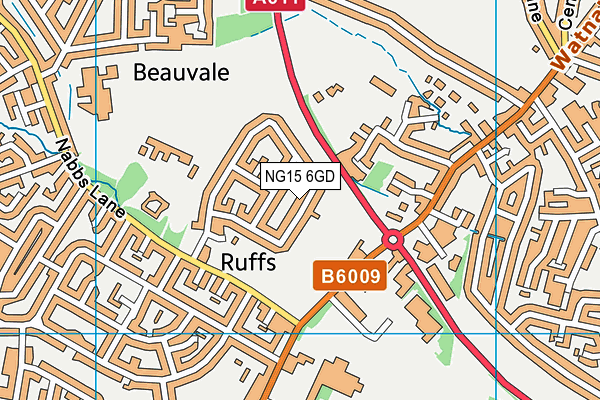 NG15 6GD map - OS VectorMap District (Ordnance Survey)
