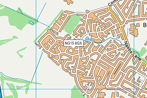 NG15 6GX map - OS VectorMap District (Ordnance Survey) NG15 6GX map - OS VectorMap District (Ordnance Survey)