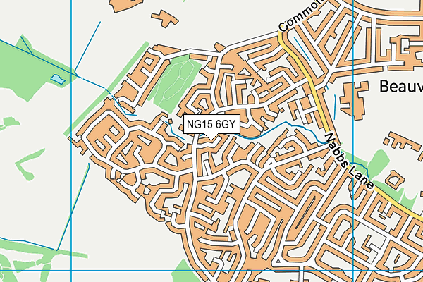 NG15 6GY map - OS VectorMap District (Ordnance Survey) NG15 6GY map - OS VectorMap District (Ordnance Survey)