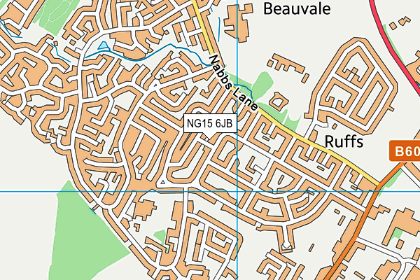 NG15 6JB map - OS VectorMap District (Ordnance Survey) NG15 6JB map - OS VectorMap District (Ordnance Survey)