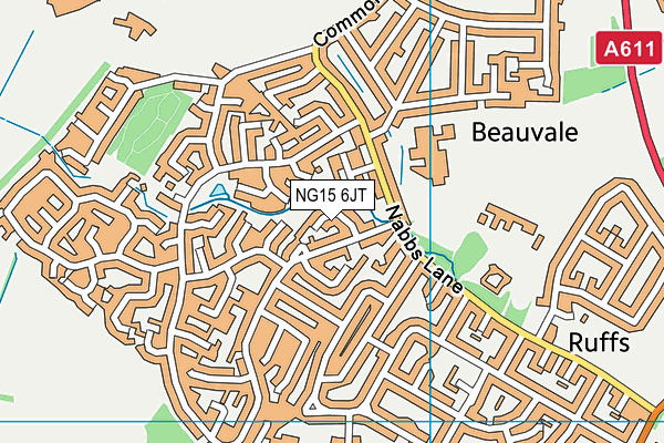 NG15 6JT map - OS VectorMap District (Ordnance Survey) NG15 6JT map - OS VectorMap District (Ordnance Survey)