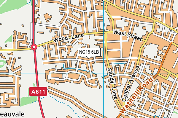 NG15 6LB map - OS VectorMap District (Ordnance Survey) NG15 6LB map - OS VectorMap District (Ordnance Survey)