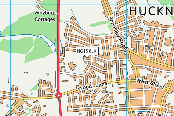 NG15 6LX map - OS VectorMap District (Ordnance Survey) NG15 6LX map - OS VectorMap District (Ordnance Survey)