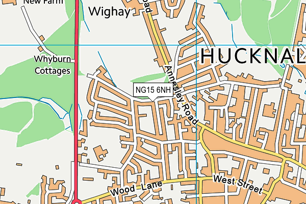 NG15 6NH map - OS VectorMap District (Ordnance Survey)