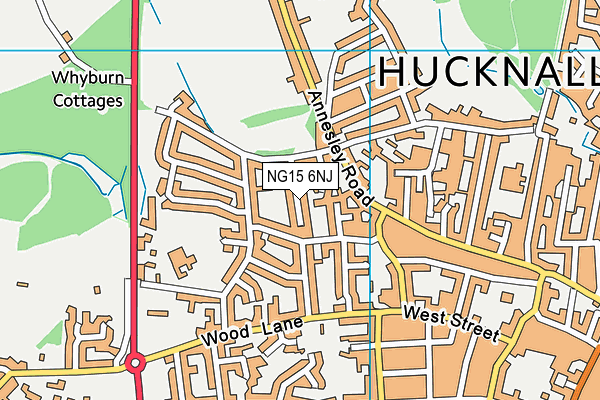 NG15 6NJ map - OS VectorMap District (Ordnance Survey)