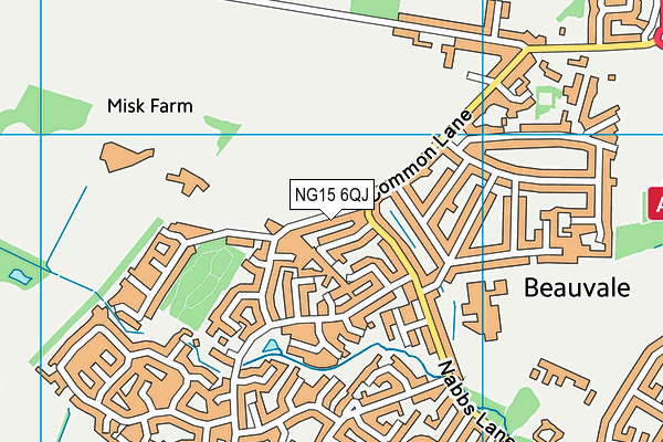 NG15 6QJ map - OS VectorMap District (Ordnance Survey) NG15 6QJ map - OS VectorMap District (Ordnance Survey)
