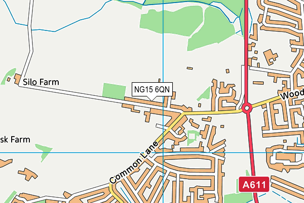 NG15 6QN map - OS VectorMap District (Ordnance Survey) NG15 6QN map - OS VectorMap District (Ordnance Survey)