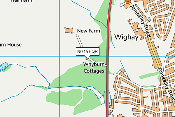 NG15 6QR map - OS VectorMap District (Ordnance Survey) NG15 6QR map - OS VectorMap District (Ordnance Survey)