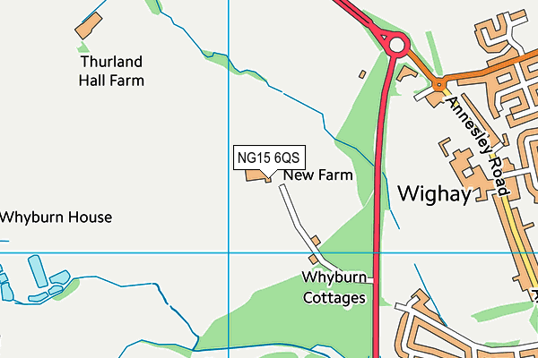 NG15 6QS map - OS VectorMap District (Ordnance Survey) NG15 6QS map - OS VectorMap District (Ordnance Survey)