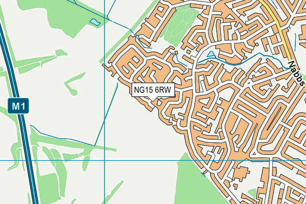 NG15 6RW map - OS VectorMap District (Ordnance Survey) NG15 6RW map - OS VectorMap District (Ordnance Survey)