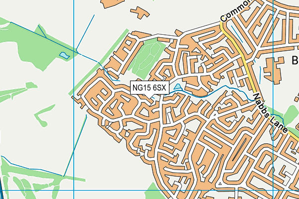 NG15 6SX map - OS VectorMap District (Ordnance Survey) NG15 6SX map - OS VectorMap District (Ordnance Survey)