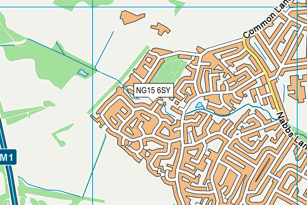 NG15 6SY map - OS VectorMap District (Ordnance Survey) NG15 6SY map - OS VectorMap District (Ordnance Survey)