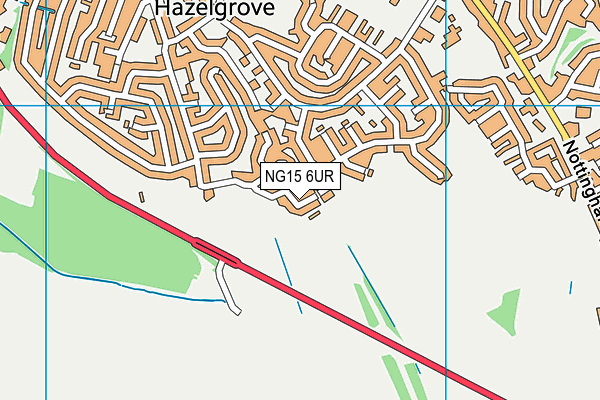 NG15 6UR map - OS VectorMap District (Ordnance Survey) NG15 6UR map - OS VectorMap District (Ordnance Survey)