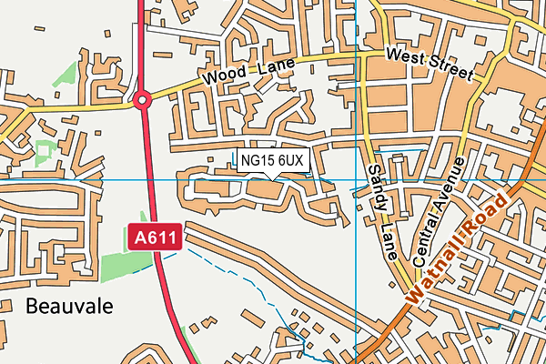 NG15 6UX map - OS VectorMap District (Ordnance Survey) NG15 6UX map - OS VectorMap District (Ordnance Survey)