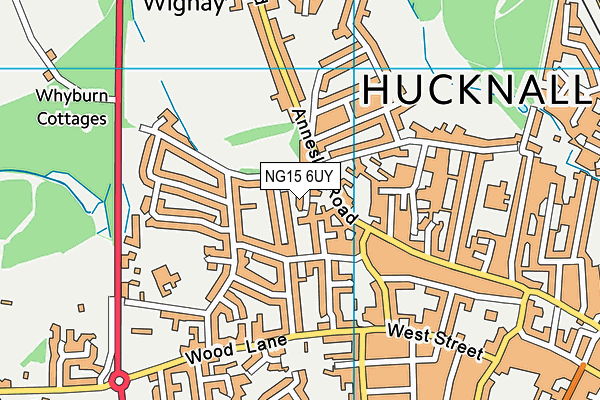 NG15 6UY map - OS VectorMap District (Ordnance Survey) NG15 6UY map - OS VectorMap District (Ordnance Survey)