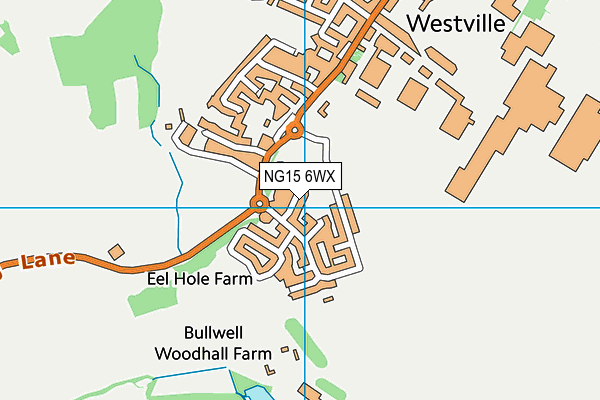 NG15 6WX map - OS VectorMap District (Ordnance Survey) NG15 6WX map - OS VectorMap District (Ordnance Survey)