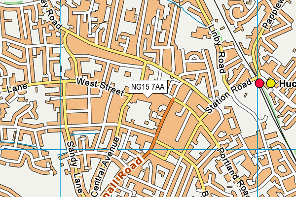 NG15 7AA map - OS VectorMap District (Ordnance Survey) NG15 7AA map - OS VectorMap District (Ordnance Survey)