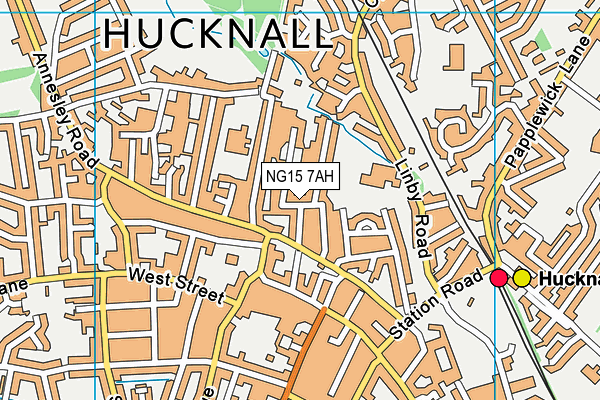 NG15 7AH map - OS VectorMap District (Ordnance Survey) NG15 7AH map - OS VectorMap District (Ordnance Survey)