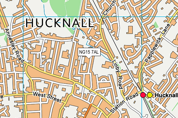 NG15 7AL map - OS VectorMap District (Ordnance Survey) NG15 7AL map - OS VectorMap District (Ordnance Survey)