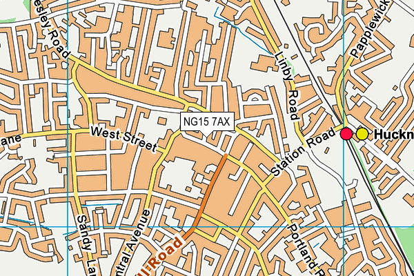 NG15 7AX map - OS VectorMap District (Ordnance Survey) NG15 7AX map - OS VectorMap District (Ordnance Survey)