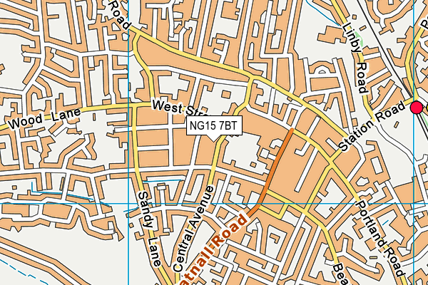 NG15 7BT map - OS VectorMap District (Ordnance Survey) NG15 7BT map - OS VectorMap District (Ordnance Survey)