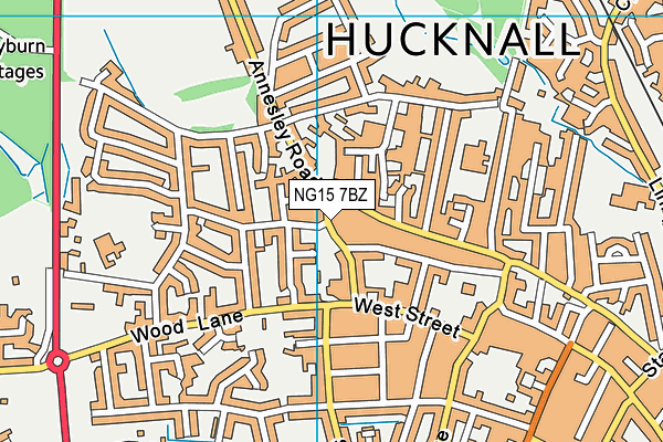 NG15 7BZ map - OS VectorMap District (Ordnance Survey) NG15 7BZ map - OS VectorMap District (Ordnance Survey)