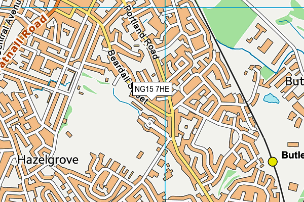 NG15 7HE map - OS VectorMap District (Ordnance Survey) NG15 7HE map - OS VectorMap District (Ordnance Survey)