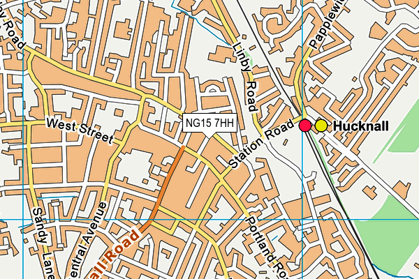 NG15 7HH map - OS VectorMap District (Ordnance Survey) NG15 7HH map - OS VectorMap District (Ordnance Survey)