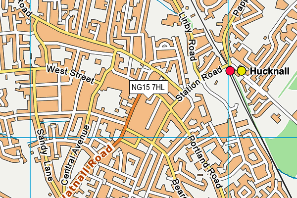 NG15 7HL map - OS VectorMap District (Ordnance Survey) NG15 7HL map - OS VectorMap District (Ordnance Survey)