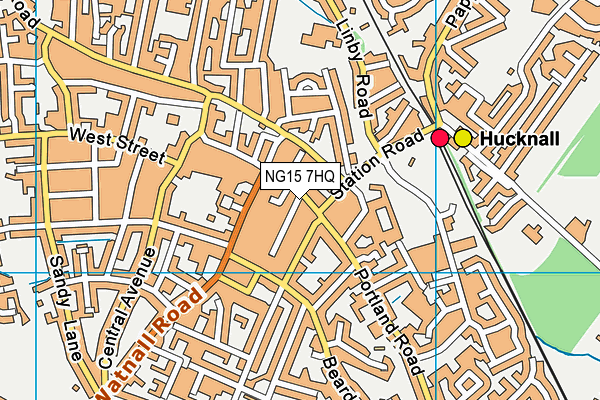 NG15 7HQ map - OS VectorMap District (Ordnance Survey) NG15 7HQ map - OS VectorMap District (Ordnance Survey)